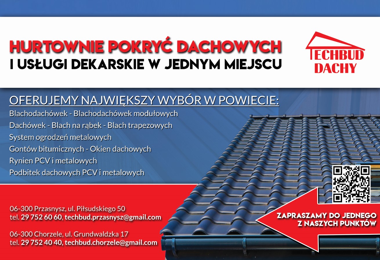 TECHBUD PÓŁNOC FILIPIAK SPÓŁKA JAWNA - dachówki PRZASNYSZ dachówki PRZASNYSZ